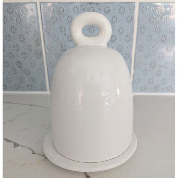 Pottery Barn Bunny Easter Egg Cup And Chloche White Porcelain - Picture 6 of 8